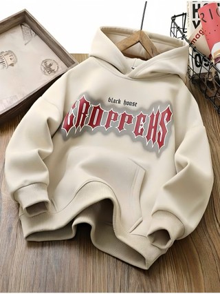 Áo nỉ có mũ trùm đầu đa năng cho bé trai mùa thu 2025, áo hoodie thường ngày in họa tiết phong cách Hàn Quốc