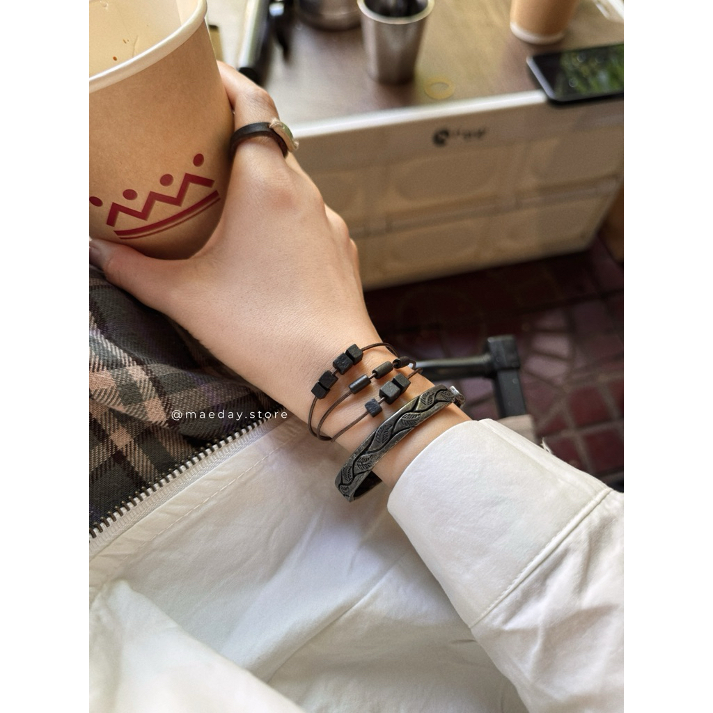 Vòng tay Tuki - Vòng hạt gỗ li ti vintage