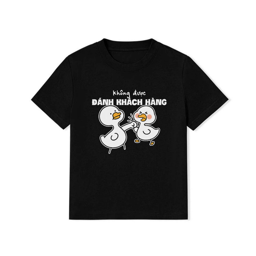 Áo Thun Baby Tee Hài Hước Không Được Đánh Khách Hàng Câu Nói Text Vui Nghề Nghiệp Công Việc Cotton 250gsm