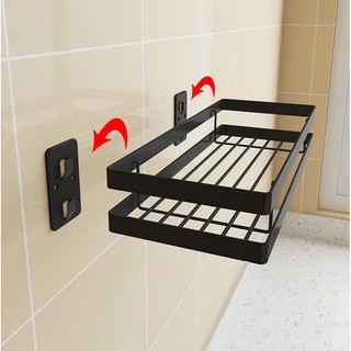 Kệ để gia vị nhà bếp, kệ đựng đồ đa năng treo tường sử dụng miếng dán tường chắc chắn, tiện lợi, không cần khoan đục