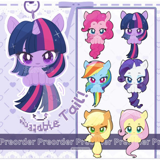 PonyTail Acyrlic Keychain Charm Vol. 1 | Mane 6 (Tariff Shipping Change for USA customers, read desc. )