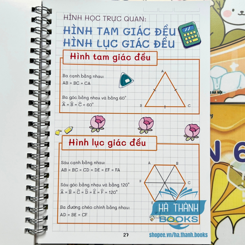Sổ tay take note Toán lớp 6 | Tóm tắt kiến thức Toán 6 | Vở ghi nhớ, học tốt Toán học lớp 6