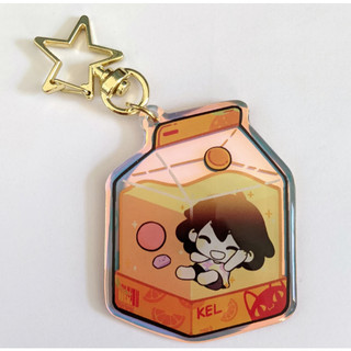 OMORI charm OMORI keychain milk set | Sunny charm Aubrey charm Kel charm Hero charm Mari charm Basil charm | 2.5" rainbo
