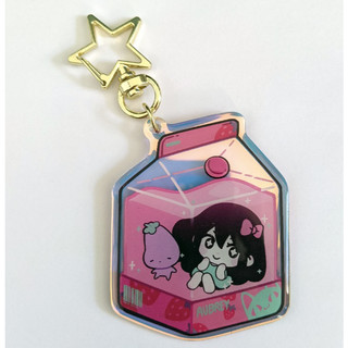 OMORI charm OMORI keychain milk set | Sunny charm Aubrey charm Kel charm Hero charm Mari charm Basil charm | 2.5" rainbo