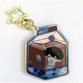 OMORI charm OMORI keychain milk set | Sunny charm Aubrey charm Kel charm Hero charm Mari charm Basil charm | 2.5" rainbo