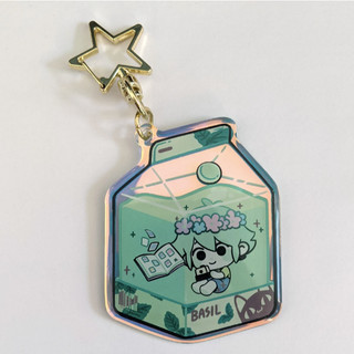 OMORI charm OMORI keychain milk set | Sunny charm Aubrey charm Kel charm Hero charm Mari charm Basil charm | 2.5" rainbo
