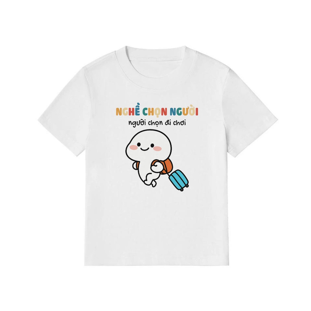 Áo Thun Baby Tee In Chữ Nghề Chọn Người, Người Chọn Đi Chơi Câu Nói Text Vui Văn Phòng Công Sở Cotton 250gsm