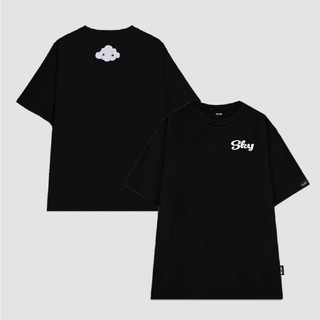 Áo thun unisex form rộng Lucid Sky chất vải cotton in brand name