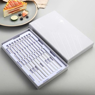 Hộp 10 đôi đũa inox 316NDT Oyatton [416], đũa cứng, sáng bóng, chống trơn trượt