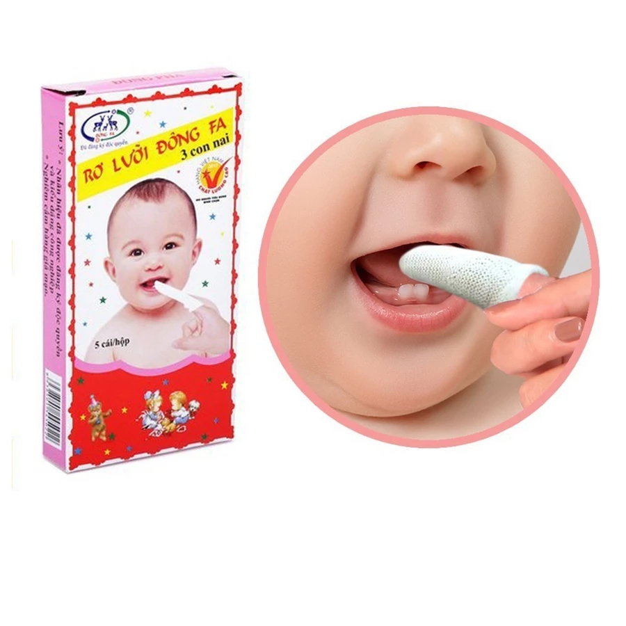 [RẺ VÔ ĐỊCH] Hộp gạc rơ lưỡi Đông Fa 3 con nai (1hộp 5 cái gạc)