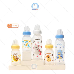 Bình Sữa Pigeon PP Tiêu Chuẩn, Bình Ty Sữa Cho Bé Sơ Sinh Và Trè Nhỏ 120ml/240ml Nhựa PP Không BPA