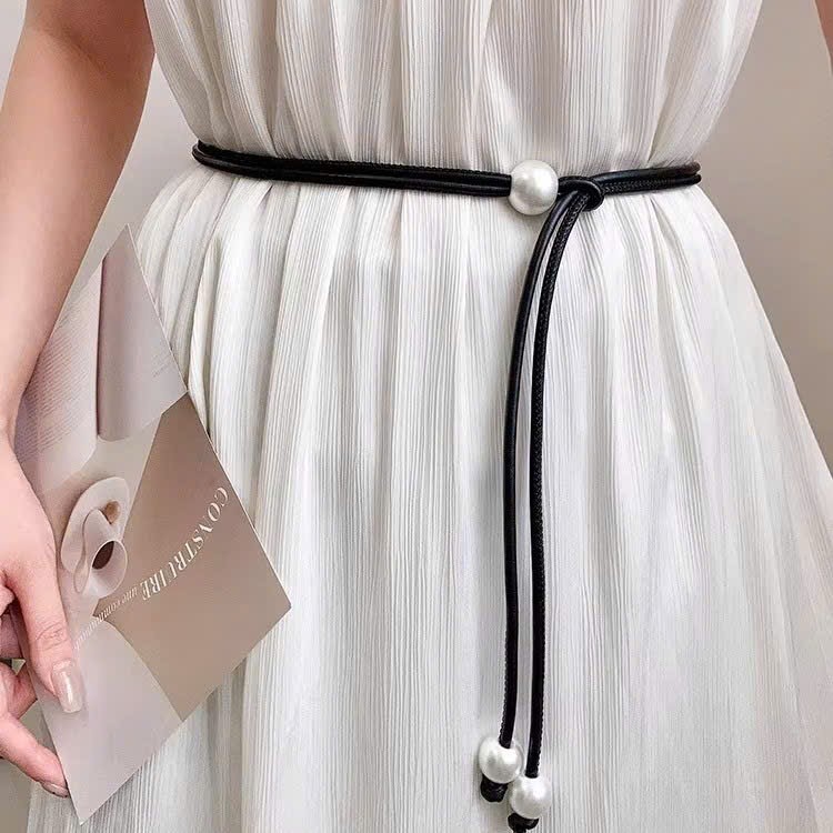 thắt lưng Đai váy da dây nam nữ ngọc DV38 bản NHỎ 0.5cm sang chảnh dây nịt blazer Đai váy dây horizon