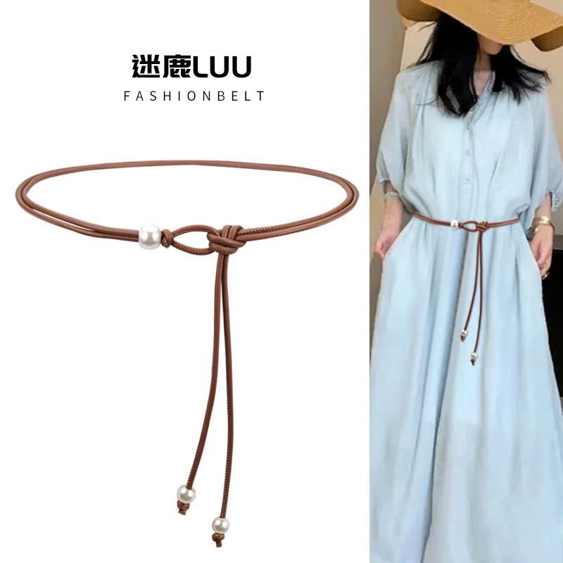 thắt lưng Đai váy da dây nam nữ ngọc DV38 bản NHỎ 0.5cm sang chảnh dây nịt blazer Đai váy dây horizon