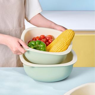 Bộ thau rổ xếp chồng Yoko Nest – 25cm & 28cm đa năng – Thiết kế thông minh, tiện lợi cho bếp