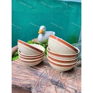 Chén Gốm Chỉ Nâu Ăn Cơm Size 11cm/12cm Lò Ga Dày - Gốm Xưa Lái Thiêu Cho Người Hoài Niệm