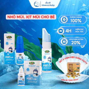 Xịt Mũi, Nhỏ Mũi Điều Hòa Cho Bé Và Người Lớn Pozocare, Xịt Mũi Rong Đỏ Pozo Giảm Ngạt Mũi, Sổ Mũi