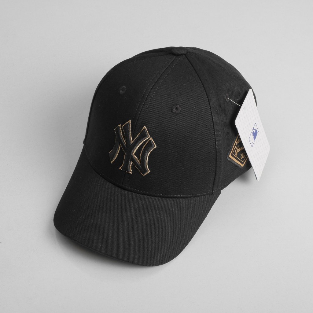 Mũ Nón Lưỡi Trai MLB Meowist logo NY chất liệu vải Kaki Đen , Thời trang, Phong Cách