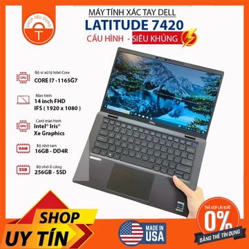 [Giá rẻ nhất] Dell Latitude 7420 Carbon/ CPU: Core i7 11th/RAM 16Gb /SSD 256Gb /14' FHD