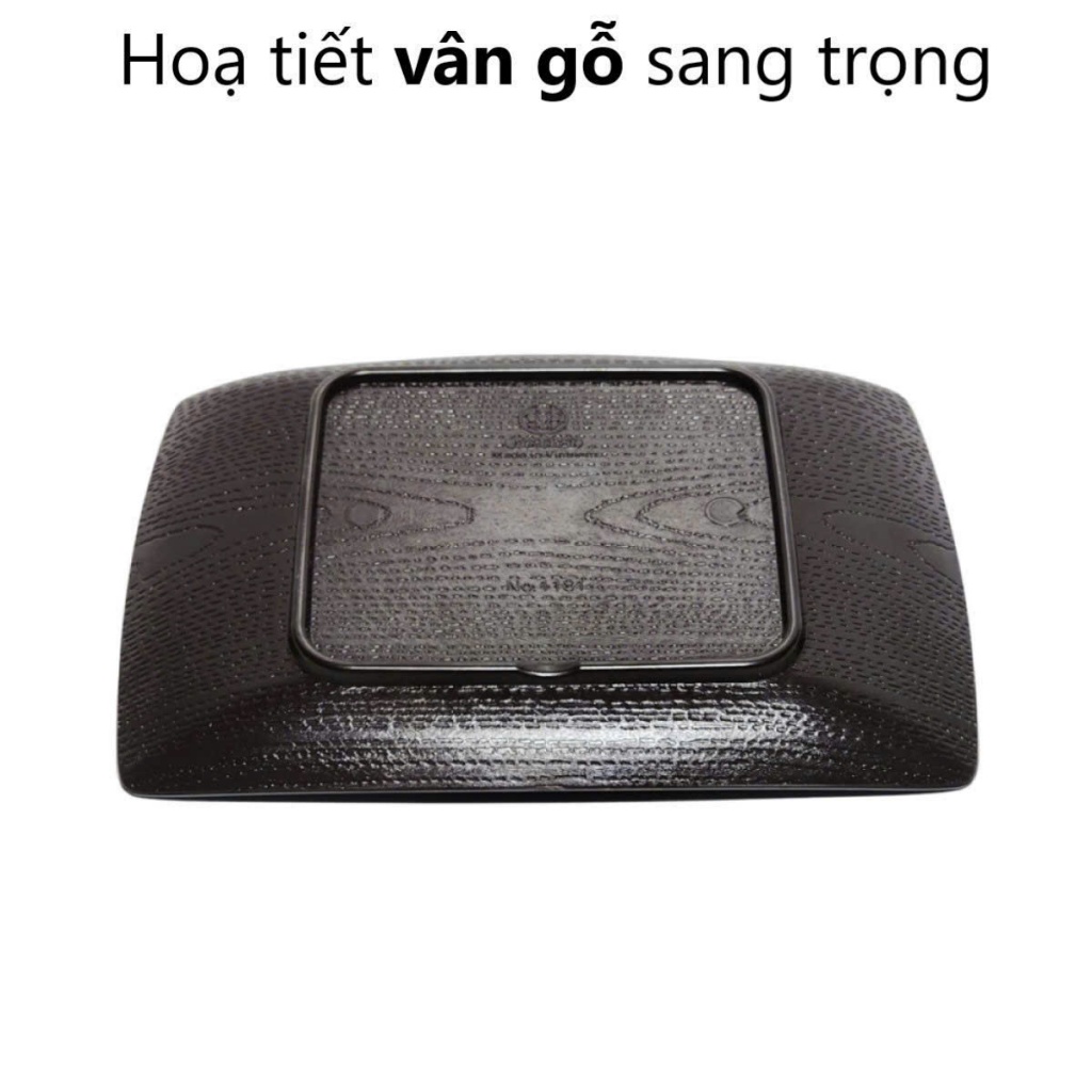 Đĩa chữ nhật vân gỗ nhựa VIỆT NHẬT giả gốm sứ 1183-1182-1181-1180 dùng cho hàng quán, gia đình, nhà hàng, AMIZIN