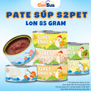 Pate S2Pet Gravy Cho Mèo Lon 85g Thịt Tươi Giàu Dinh Dưỡng, Bổ Sung Đầy Đủ Dinh Dưỡng