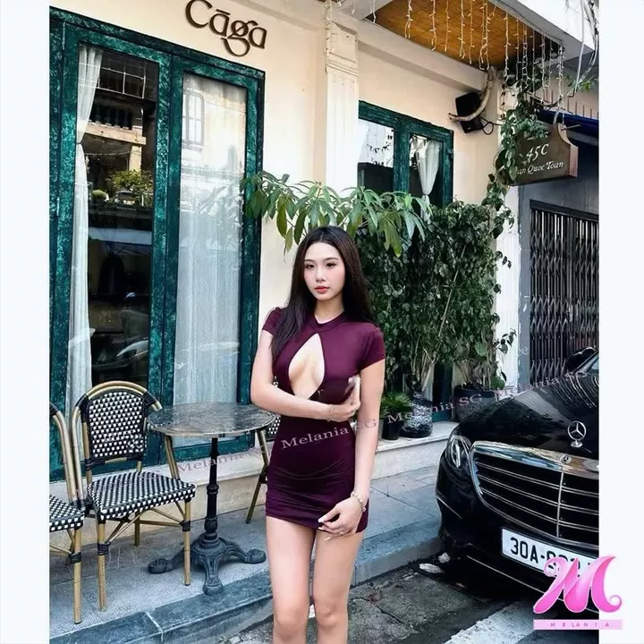 Váy body tím ngắn tay khoét ngực rộng gợi cảm Melania SG - Váy ngắn sexy lựa chọn hoàn hảo cho dự tiệc, đi chơi, hẹn hò