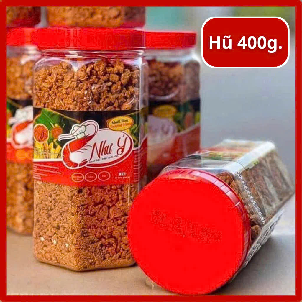 Muối tôm Như Ý chính hãng hạt to giòn rộp, đậm đà dùng chấm trái cây, ướp thịt siêu ngon, hũ 400g