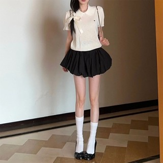 Chân váy bí ngô nữ dáng phồng vải voan lưng cao có quần bảo hộ 3 màu <55kg VANISA CV044