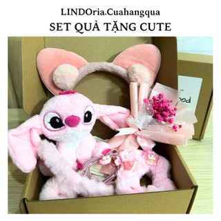 Set Quà Sinh Nhật Cute LINDOria, Quà Tặng Bạn Gái 20/10, 14/2, 8/3, Capybara, Cinnamoroll, Kitty..