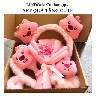 Set Quà Sinh Nhật Cute LINDOria, Quà Tặng Bạn Gái 20/10, 14/2, 8/3, Capybara, Cinnamoroll, Kitty..
