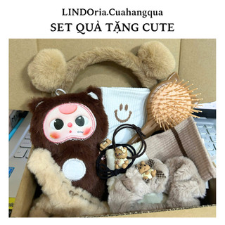 Set Quà Sinh Nhật Cute LINDOria, Quà Tặng Bạn Gái 20/10, 14/2, 8/3, Capybara, Cinnamoroll, Kitty..