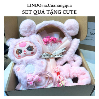 Set Quà Sinh Nhật Cute LINDOria, Quà Tặng Bạn Gái 20/10, 14/2, 8/3, Capybara, Cinnamoroll, Kitty..