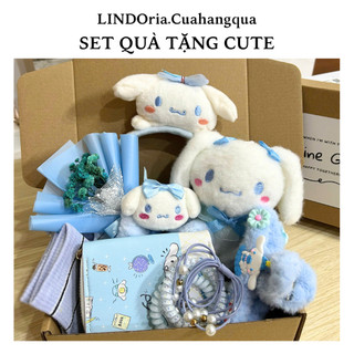 Set Quà Sinh Nhật Cute LINDOria, Quà Tặng Bạn Gái 20/10, 14/2, 8/3, Capybara, Cinnamoroll, Kitty..
