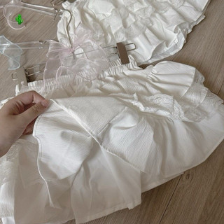 Váy ngắn chất voan xốp xếp tầng 3 lớp có quần bảo hộ phong cách Hàn 3 màu VANISA CV030