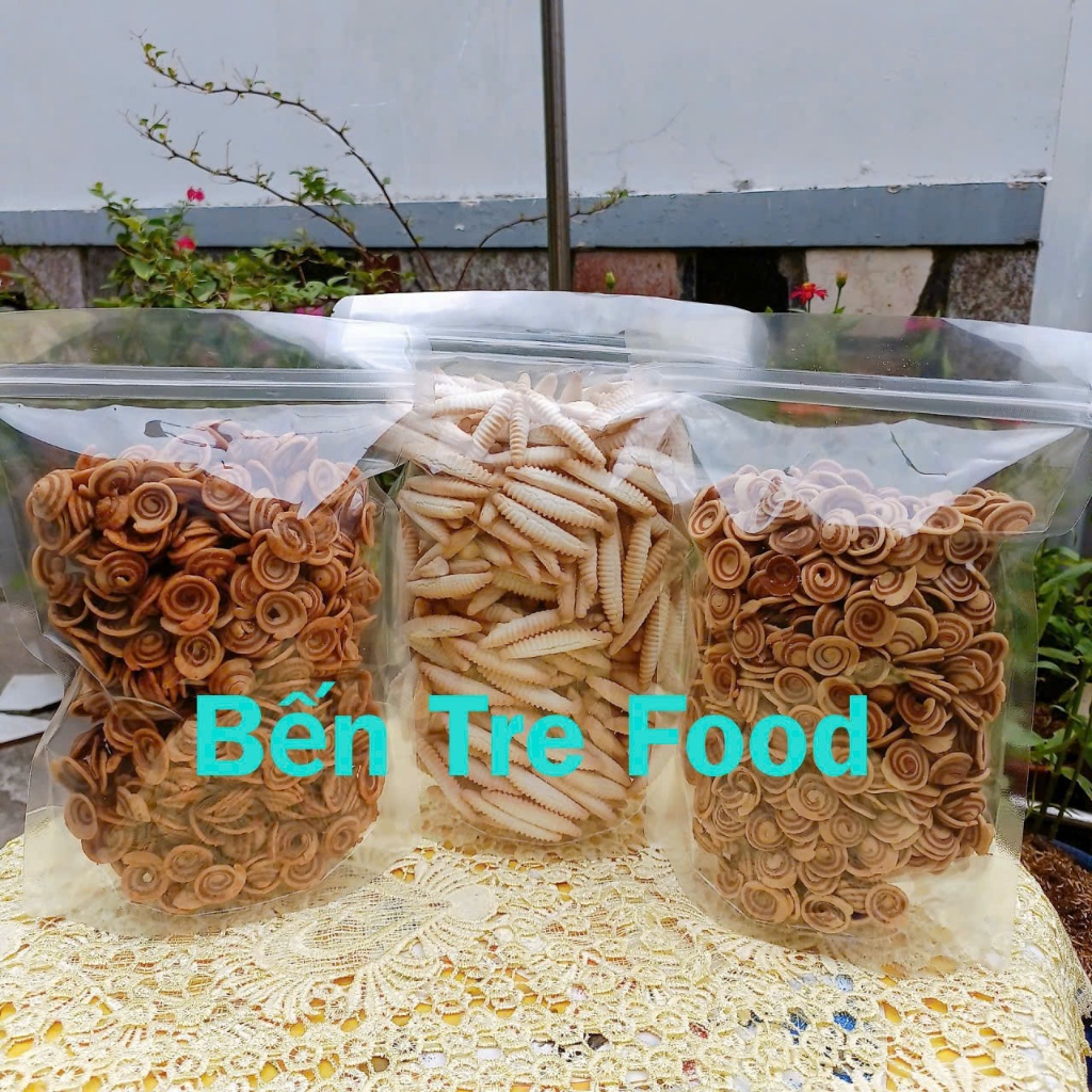 (Quà tặng)Combo 3 túi (1,5KG) Bánh Mix 3 Vị ( Tai nhí cốt dừa, tỏi ớt, đuông sầu riêng)