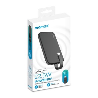 Pin Dự Phòng Momax iPower PD3 10000mAh kèm cáp LaiNing chuẩn MFI, USB-A 22,5W, TypeD PD 20W - Phụ Kiện Nhất Tín