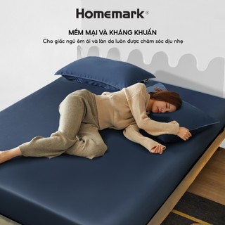 Bộ chăn ga gối lụa tencel Homemark - 100% tencel thiên nhiên cao cấp, mềm mịn, thoáng mát