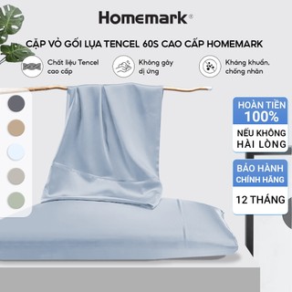 Vỏ Gối Lụa Tencel 60s Cao Cấp Homemark 50x70cm - Mềm Mịn, Thoáng Mát, Chống Nhăn