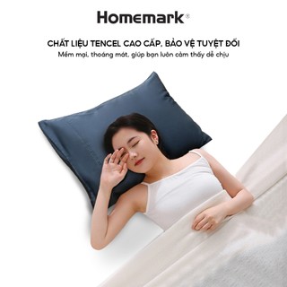 Vỏ Gối Lụa Tencel 60s Cao Cấp Homemark 50x70cm - Mềm Mịn, Thoáng Mát, Chống Nhăn