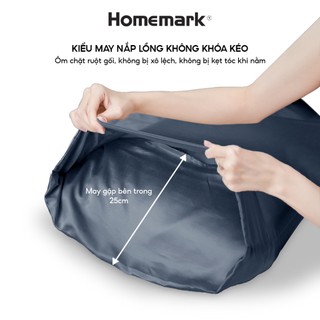 Vỏ Gối Lụa Tencel 60s Cao Cấp Homemark 50x70cm - Mềm Mịn, Thoáng Mát, Chống Nhăn