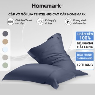 Cặp Vỏ Gối Nằm Lụa Tencel 60s Cao Cấp Homemark 50x70cm - Mềm Mịn, Thoáng Mát, Chống Nhăn