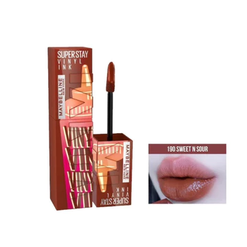 [CHÍNH HÃNG 100%] SON KEM LÌ MAYBELLINE SUPERSTAY VINYL INK #190 ĐỎ ĐẤT