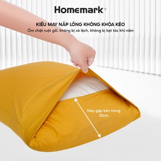 Vỏ gối nằm Cotton 100% - Áo gối cao cấp kích thước 50x70cm / 45x65cm thiết kế sang trọng Homemark