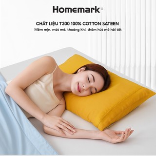 Vỏ gối nằm Cotton 100% - Áo gối cao cấp kích thước 50x70cm / 45x65cm thiết kế sang trọng Homemark