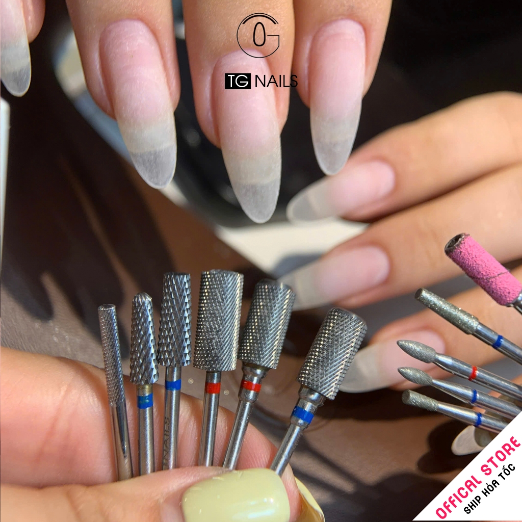Đầu mài nail TG chất liệu cacbua vonfram độ bền cực cao chuyên phá gel, tạo phom, tạo độ mịn cho bề mặt móng