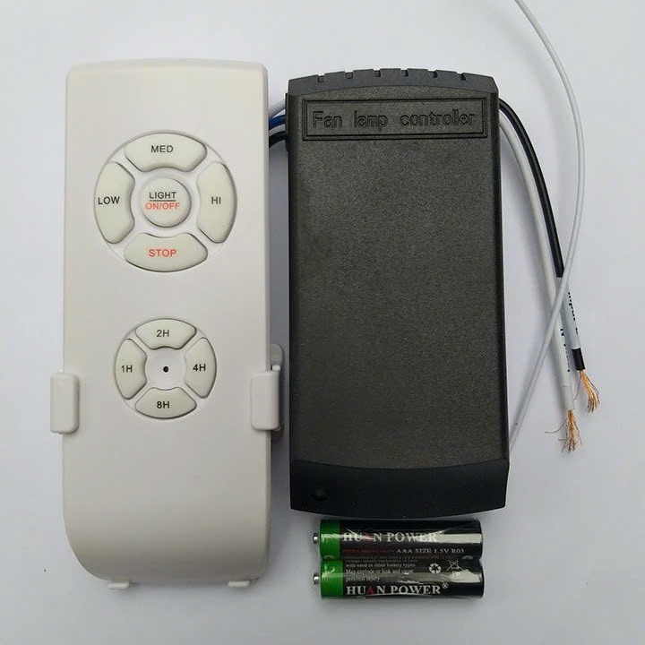 Bộ mạch điều khiển quạt trần và đèn từ xa - gồm mạch và remote - 3 cấp độ gió hẹn giờ thông minh