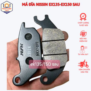 Má phanh đĩa Exciter, Má phanh đĩa trước Exciter150, má đĩa sau Ex135-150 hãng Nissin THÙY LINH TOOLS