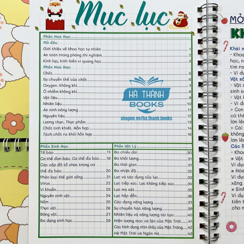 Sổ tay take note Khoa học tự nhiên lớp 6 | Tóm tắt kiến thức, học tập hiệu quả, cỡ A5 in màu đẹp