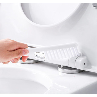 Bộ cọ vệ sinh toilet silicon có sẵn miếng dán treo tường và bàn chải khe nhỏ