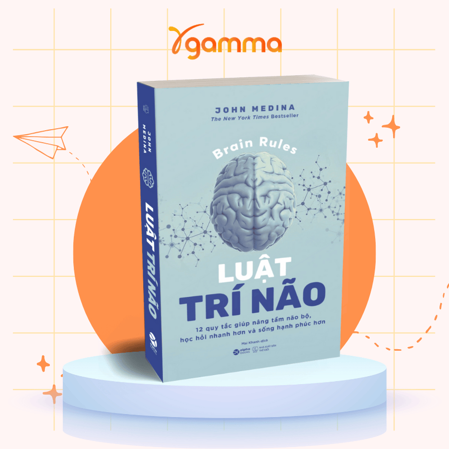 Sách - Luật Trí Não - Brain Rules 12 Nguyên Tắc Vàng Giúp Não Bộ Khỏe Mạnh & Thành Công Bền Vững (Tái Bản Mới Nhất)