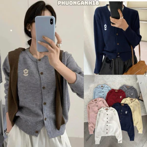 Áo cdg thêu hoa tag cổ siêu hot hàng QC A135-1